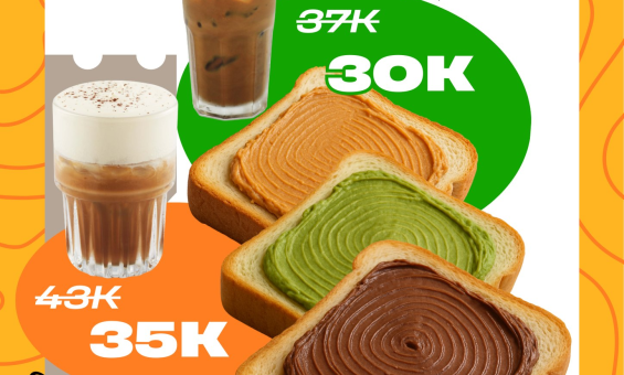 Combo tiết kiệm Cafe & sandwich bơ 